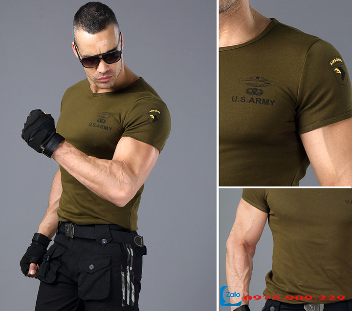 Áo phông nam cộc tay thời trang lính Army ARM-817