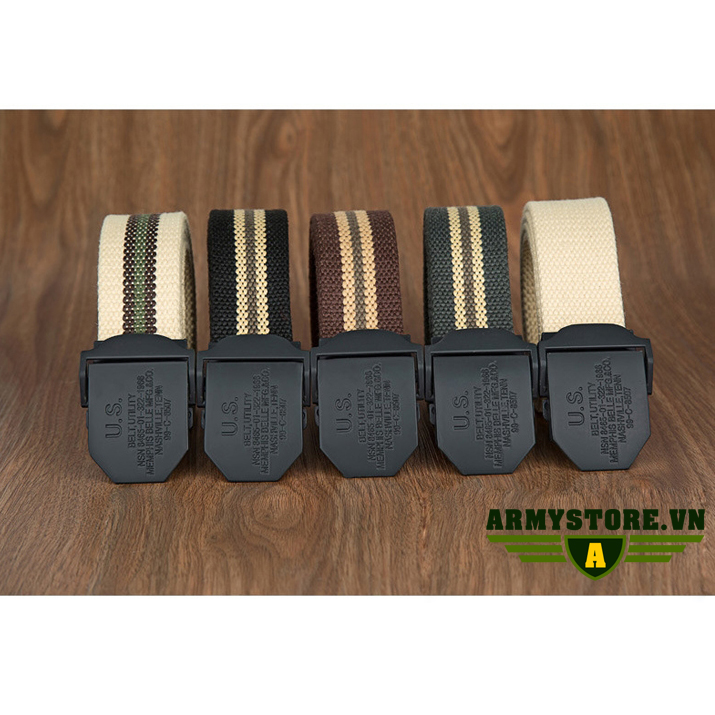 Dây Thắt Lưng Lính Mỹ cao cấp (Màu đen)  ARM-832