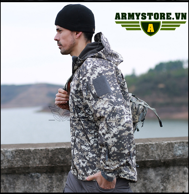 Áo khoác nam kháng trượt nước lót nỉ TAD ARM-923 (Đen) | Army Store | Shop  Đồ Lính - Quần túi hộp