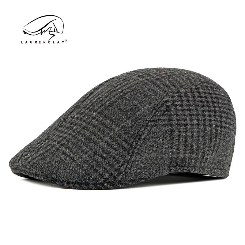 Mũ beret nam đẹp vải len CQ1057 (Đen)
