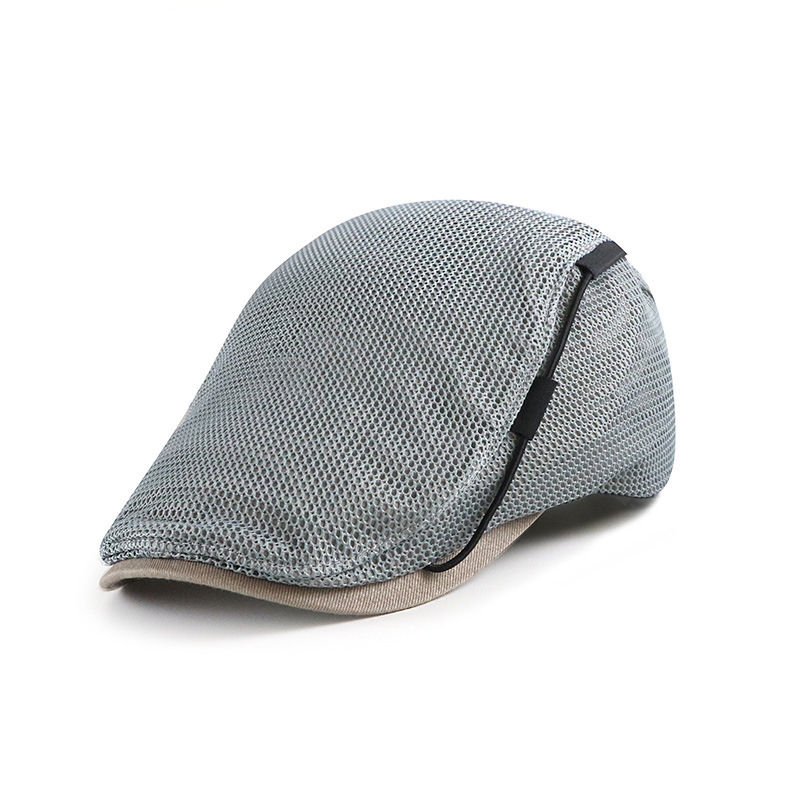 Mũ beret nam trung niên vải lưới JAMONT J17203 (Ghi)
