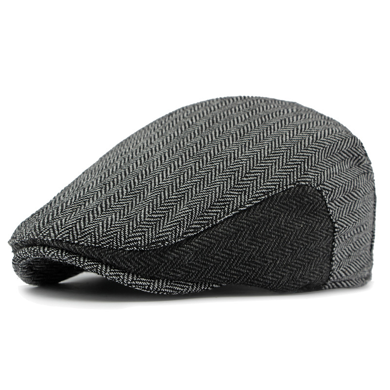 Mũ beret nam cổ điển CQ2447 (Xám đen)